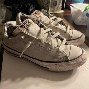 Grey Converse with pattern